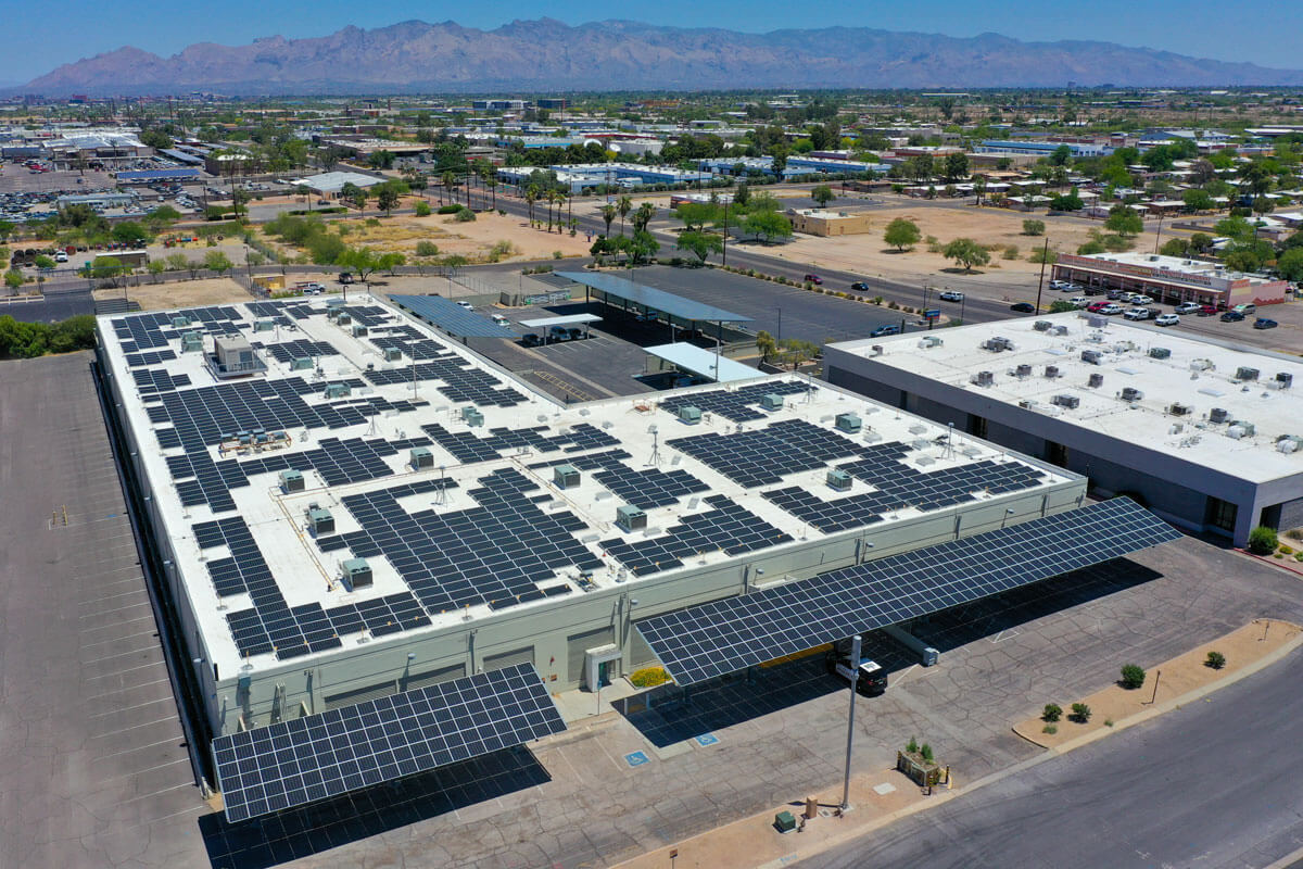 SOLON Corporation solar energy project for the City of Tucson at one of their police department facilities
