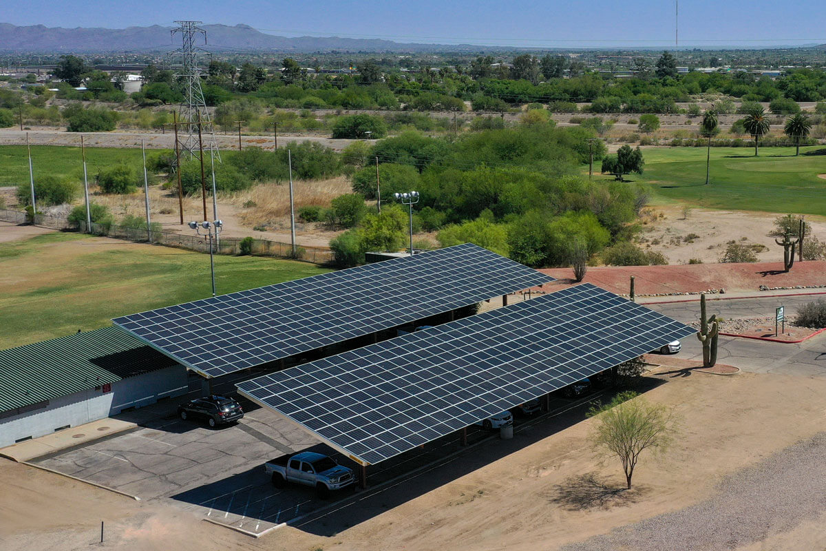 SOLON Corporation solar project at City of Tucson Silverbell Golf Course